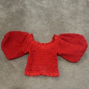 Show Me Your MuMu Scarlet Puff Sleeve Blouse